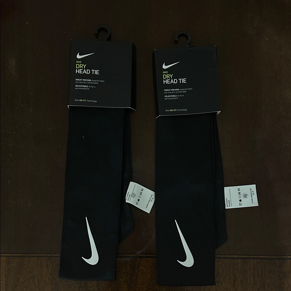 Nike Black Head band with White Logo
